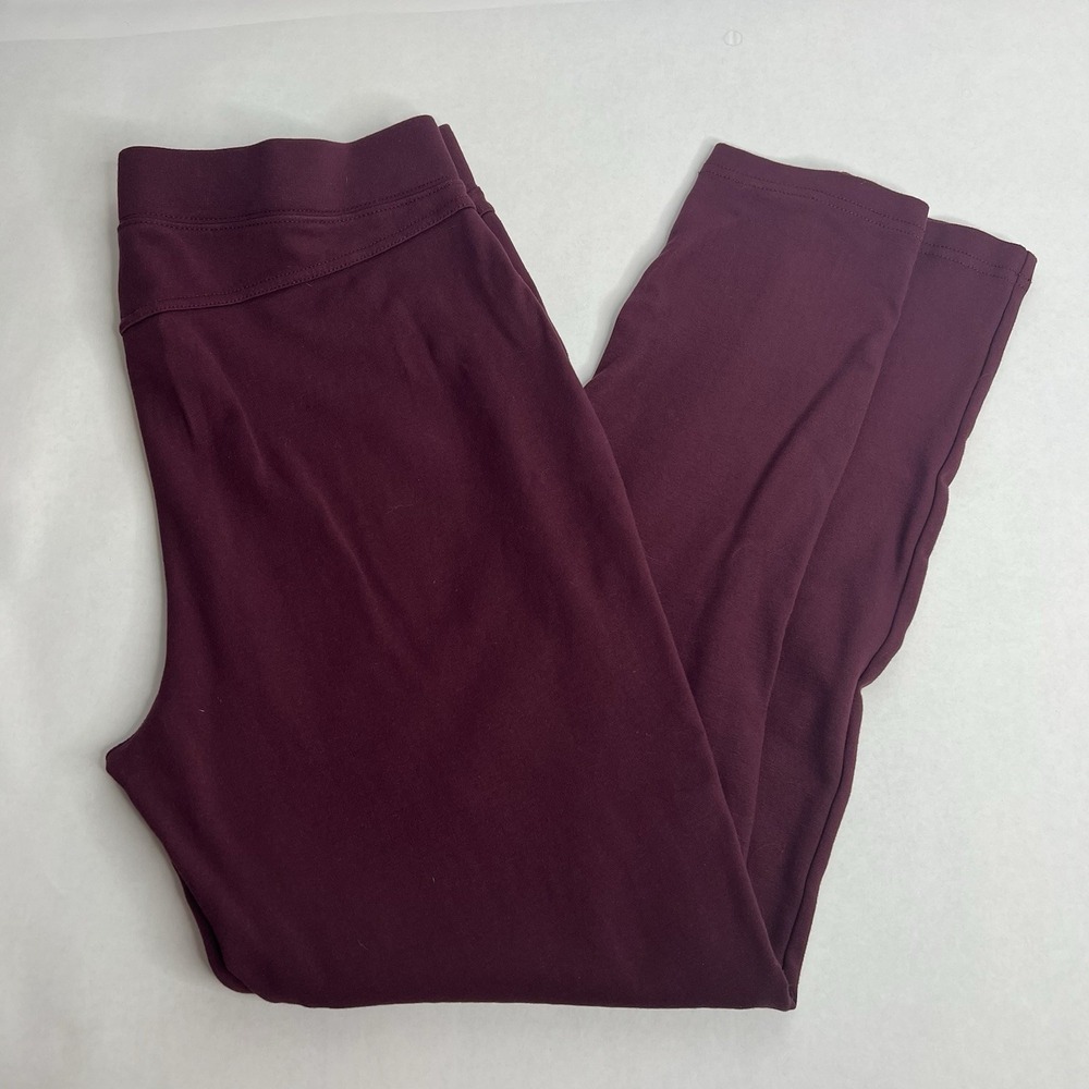 Women with Control Renee Greenstein Women's Pants M Yoga Pull‎ On Burgundy